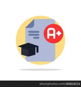 Document, Cap, Education, Graduation, A  Abstract Circle Background Flat color Icon