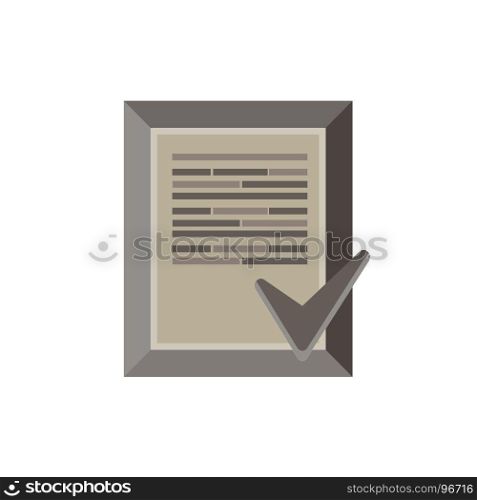 Document check icon vector flat checklist list paper business illustration design mark audit