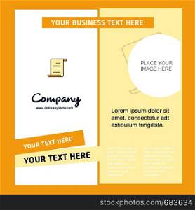 Document Company Brochure Template. Vector Busienss Template