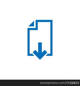 Document download icon graphic design template vector isolated. Document download icon graphic design template vector