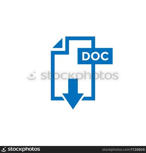 Document download icon graphic design template vector isolated. Document download icon graphic design template vector