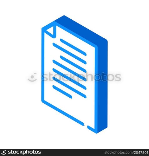 document electronic isometric icon vector. document electronic sign. isolated symbol illustration. document electronic isometric icon vector illustration