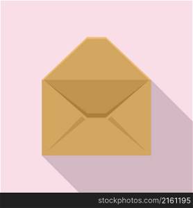 Document envelope icon flat vector. Information mail. Letter email. Document envelope icon flat vector. Information mail