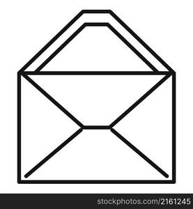 Document envelope icon outline vector. Information mail. Letter email. Document envelope icon outline vector. Information mail