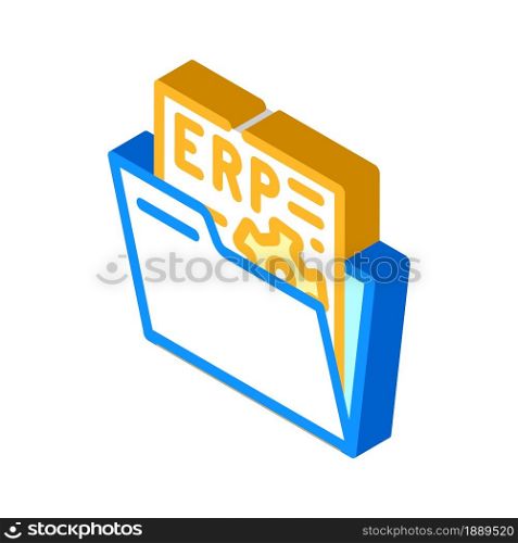 document erp isometric icon vector. document erp sign. isolated symbol illustration. document erp isometric icon vector illustration