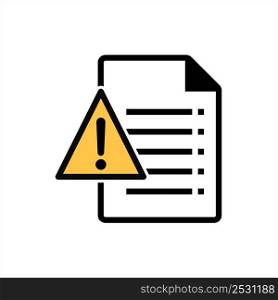 Document Error Icon, Broken Link, Missing Document Vector Art Illustration