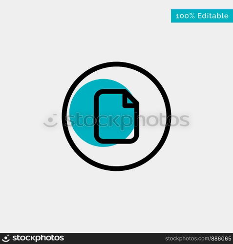Document, File, Basic, Ui turquoise highlight circle point Vector icon