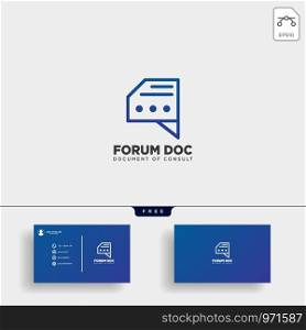 Document, file, data message logo template vector illustration with business card, icon elements isolated. Document, file, data message logo template vector illustration