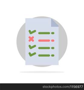 Document, File, Education Abstract Circle Background Flat color Icon