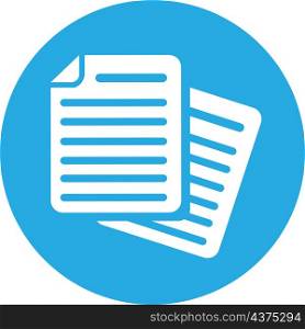 Document file icon. Paper doc sign