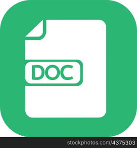 Document file icon. Paper doc sign