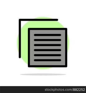 Document, File, User, Interface Abstract Circle Background Flat color Icon