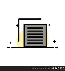 Document, File, User, Interface  Business Flat Line Filled Icon Vector Banner Template