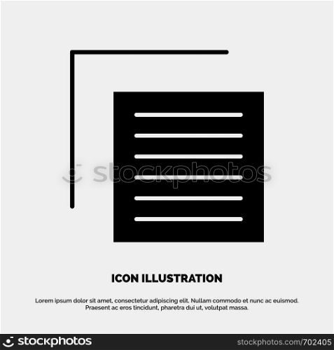 Document, File, User, Interface solid Glyph Icon vector