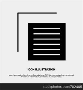 Document, File, User, Interface solid Glyph Icon vector