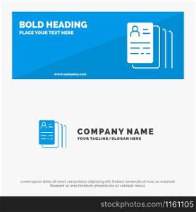 Document, Find, Job, Search SOlid Icon Website Banner and Business Logo Template