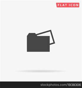Document Folder flat vector icon. Hand drawn style design illustrations.. Document Folder flat vector icon