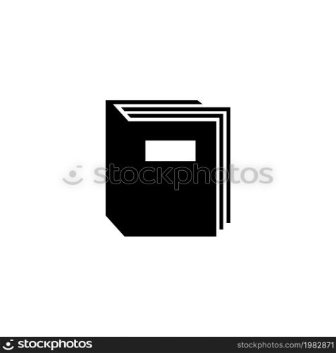 Document Folder. Flat Vector Icon. Simple black symbol on white background. Document Folder Flat Vector Icon