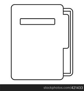 Document folder icon. Outline illustration of document folder vector icon for web. Document folder icon, outline style