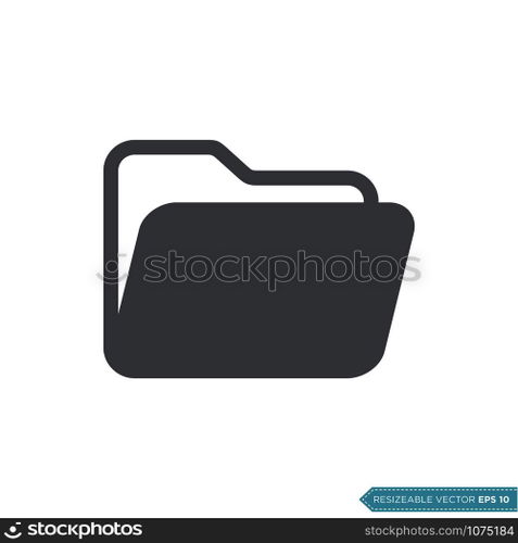 Document Folder Icon Vector Template Flat Design