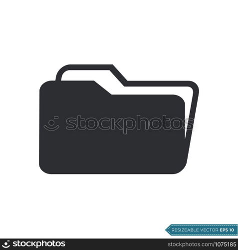 Document Folder Icon Vector Template Flat Design