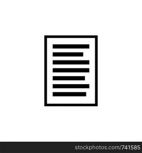 Document icon. Black simple sign business concept. Vector illustration for design, web, infographic.