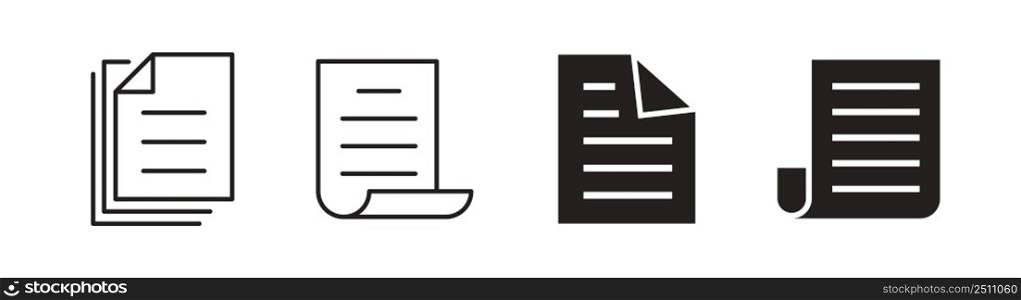 Document icon design element suitable for websites, print design or app