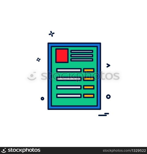 Document icon design vector