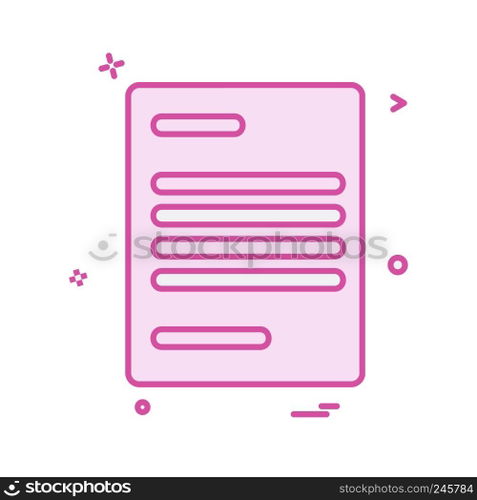 Document icon design vector