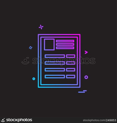 Document icon design vector