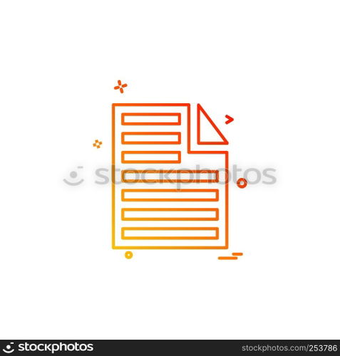 Document icon design vector