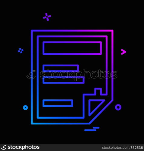 Document icon design vector