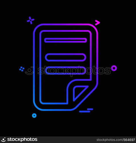 Document icon design vector