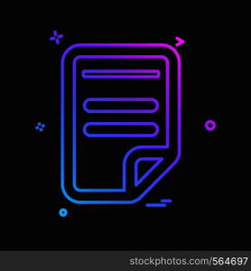 Document icon design vector