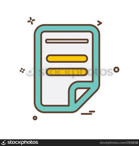 Document icon design vector