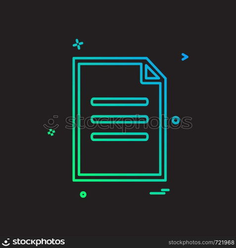 Document icon design vector