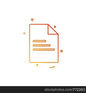 Document icon design vector