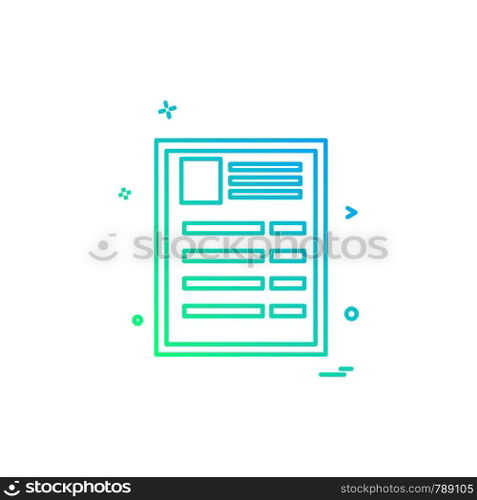 Document icon design vector