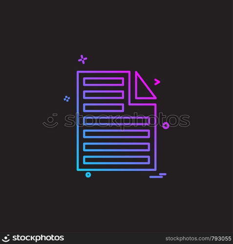Document icon design vector