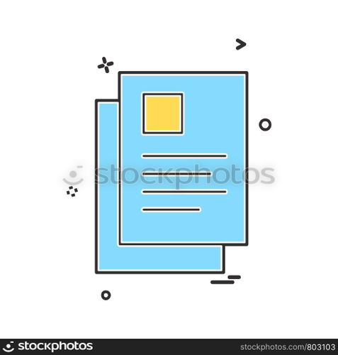 Document icon design vector