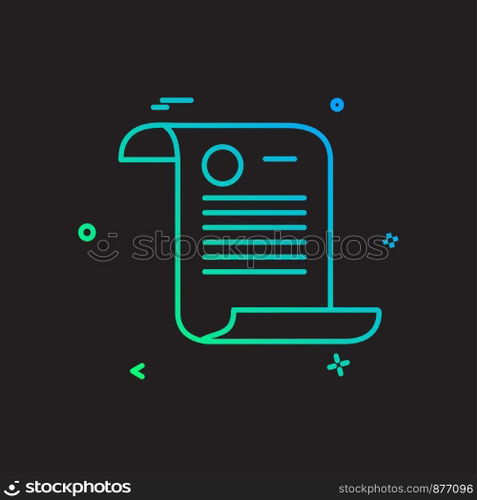 Document icon design vector