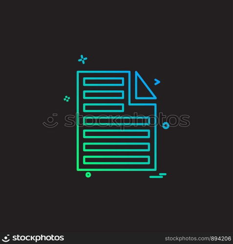 Document icon design vector