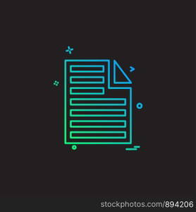 Document icon design vector