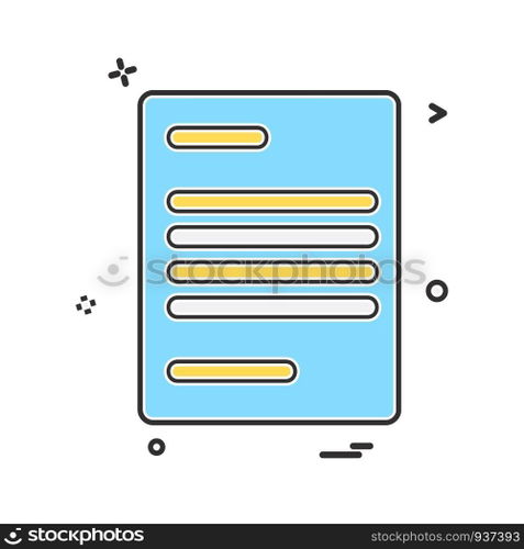 Document icon design vector