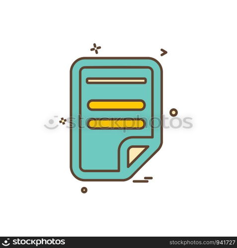 Document icon design vector