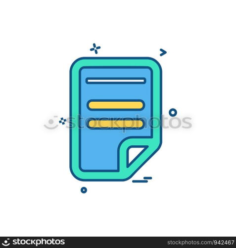 Document icon design vector