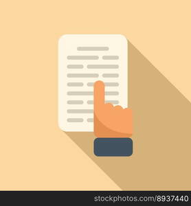 Document icon flat vector. Paper manual. Page gear. Document icon flat vector. Paper manual