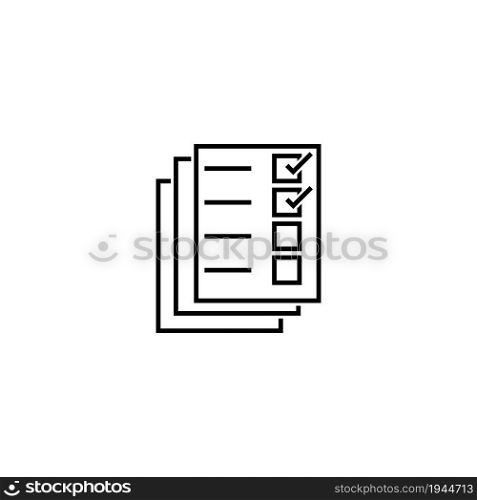 Document icon for app illustration vector flat design