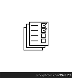 Document icon for app illustration vector flat design