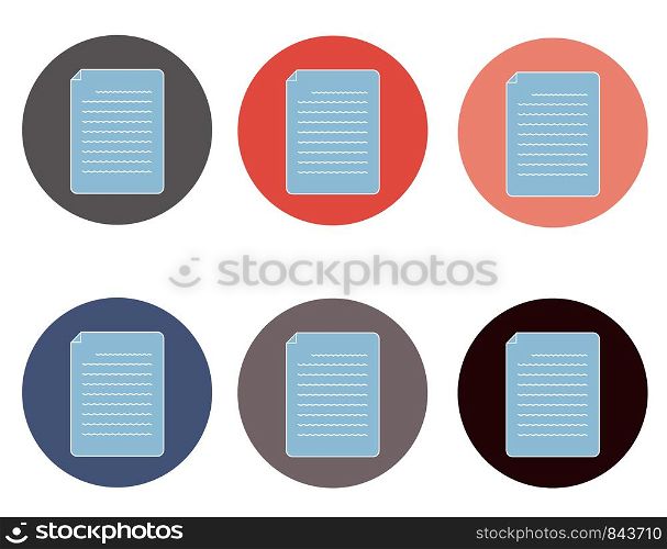 document icon on white background. flat style. paper icon for your web site design, logo, app, UI. document symbol. file sign. paper logo.